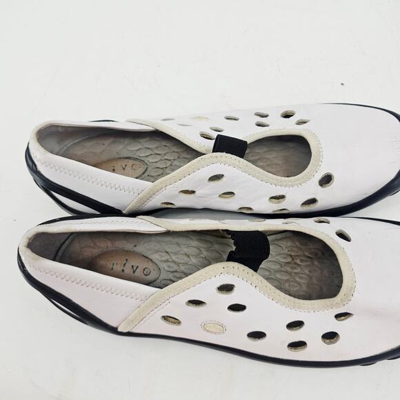 Privo by Clark's White Leather Slip-On Mary Jane Driving Shoe 79181 Womens 8.5 M - Picture 8 of 10